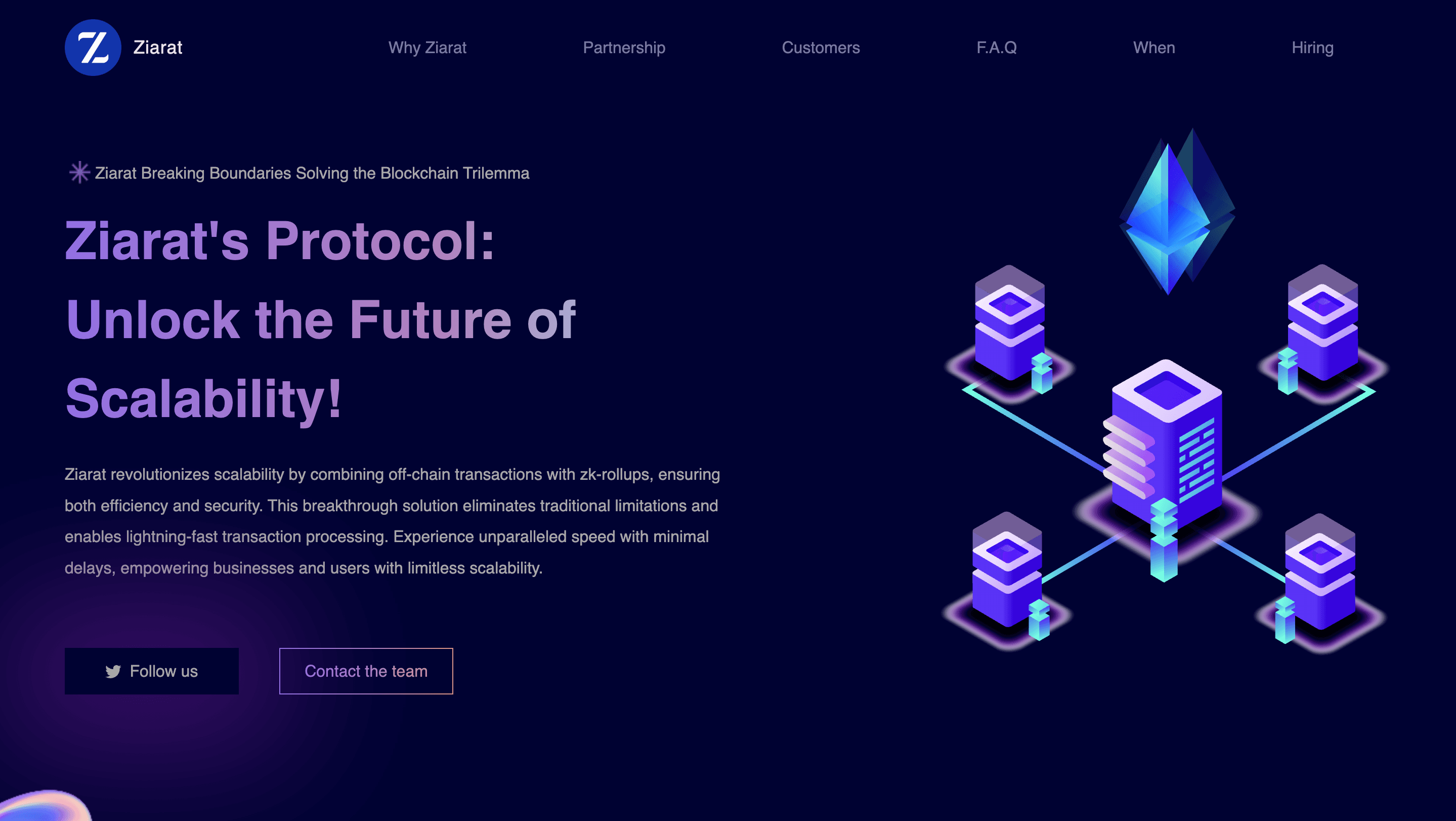 image ilustration of project Ziarat landing page